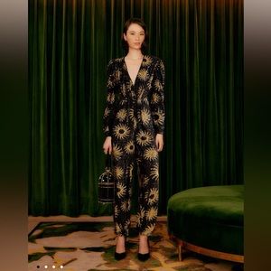 Farm Rio : Sunny Mood Sequin V Neck Jumpsuit